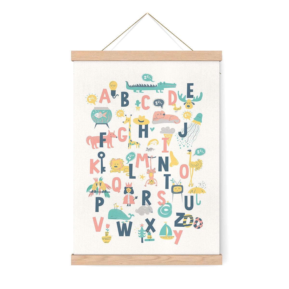 Alfabe Çerçeveli Poster