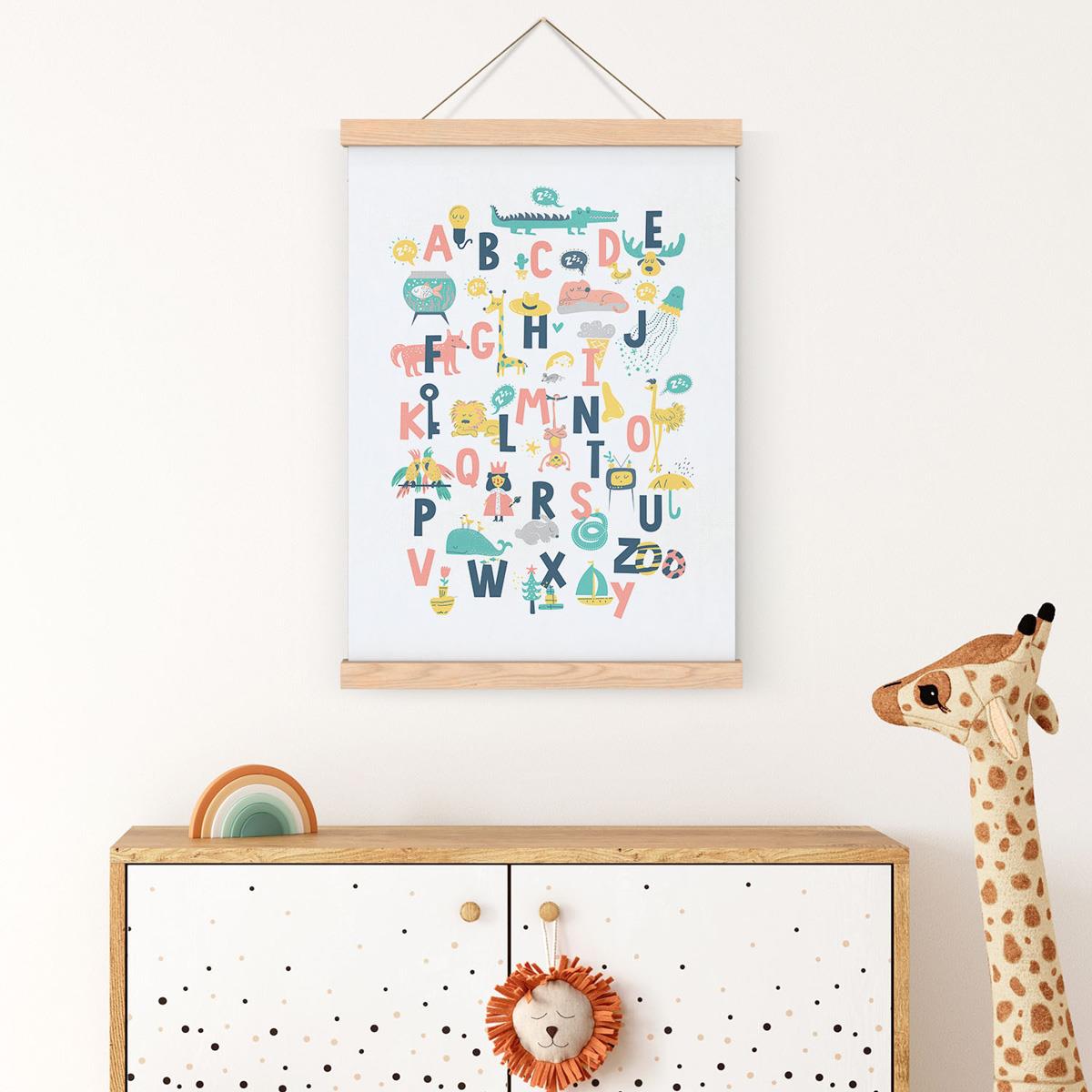 Alfabe Çerçeveli Poster