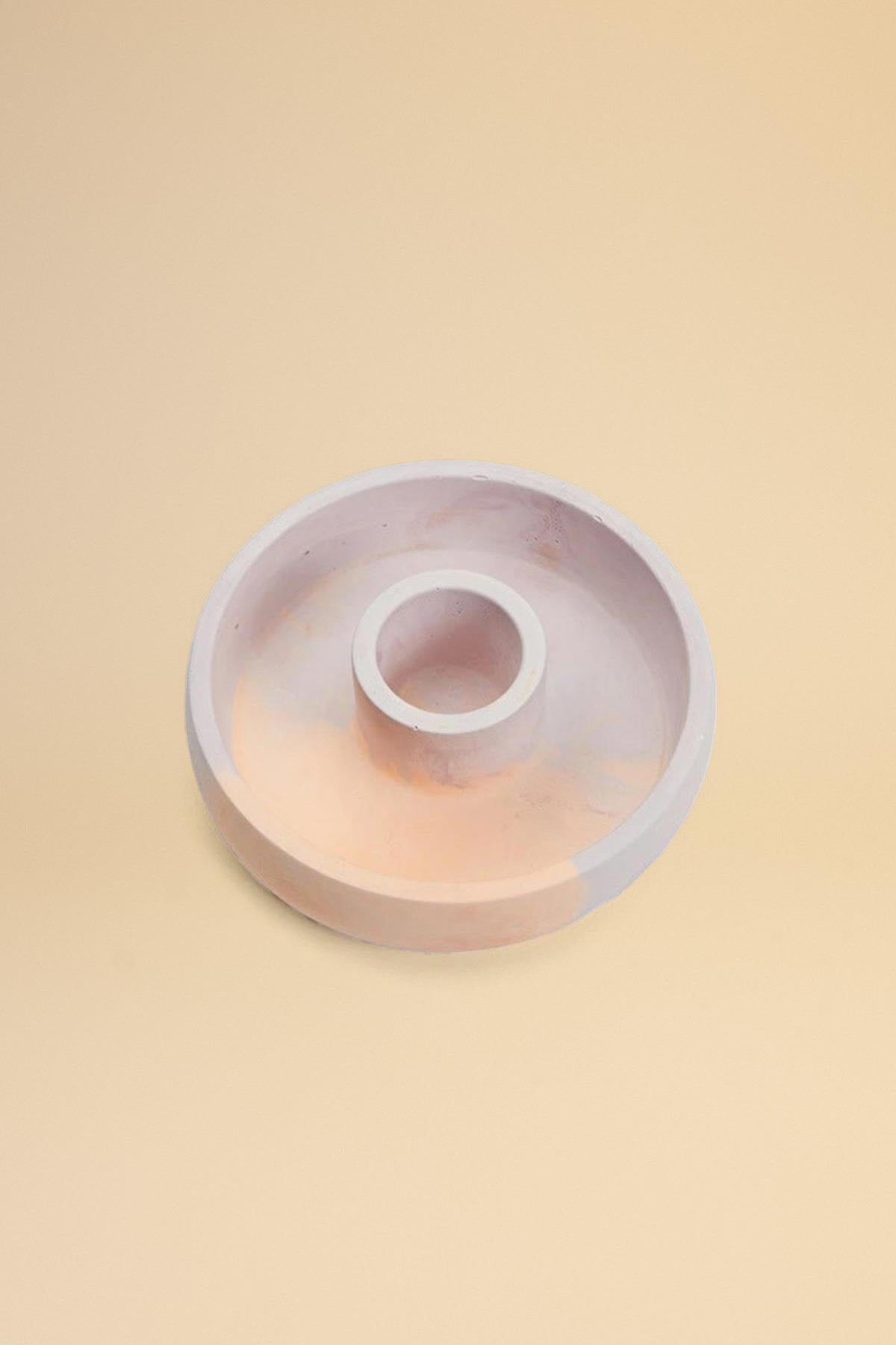 Concrete Palo Santo Incense Burner Orange Lilac