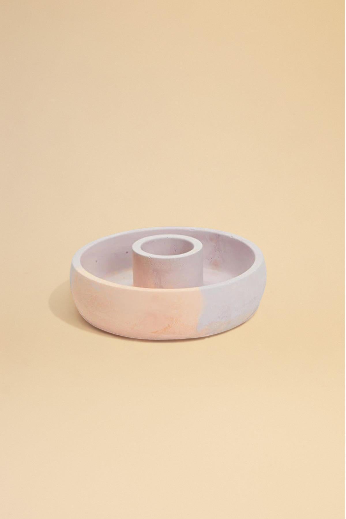 Concrete Palo Santo Incense Burner Orange Lilac