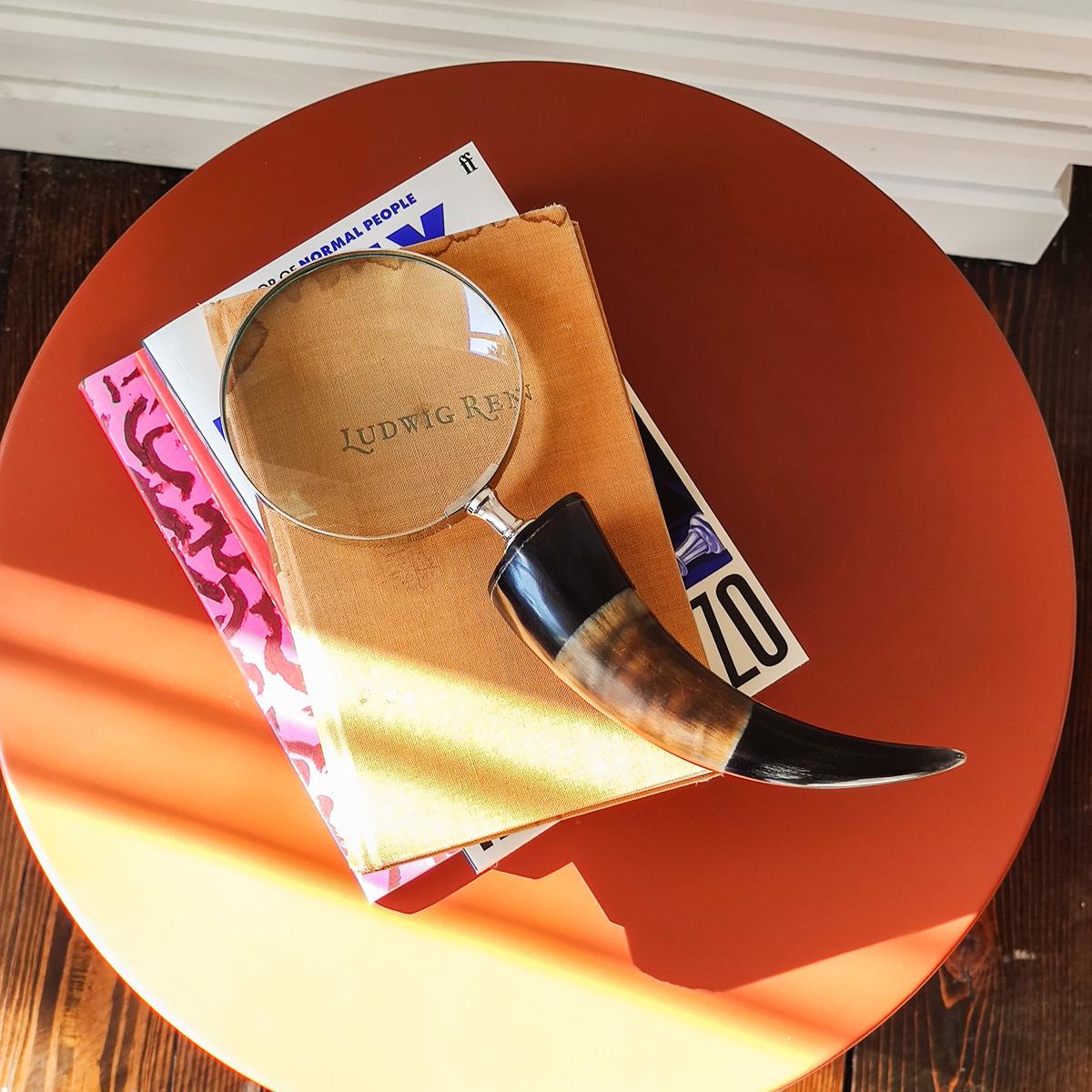 Boynuz Saplı Büyüteç Siyah-Kahverengi