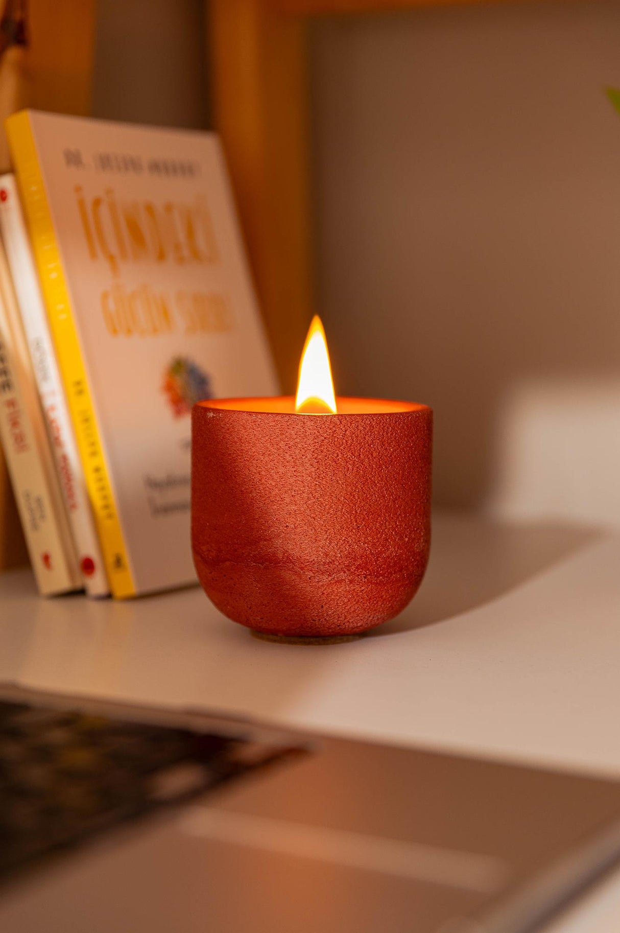 CYLE Soya Wax Organik Beton Mum Saksı ikinci görsel - Chappal