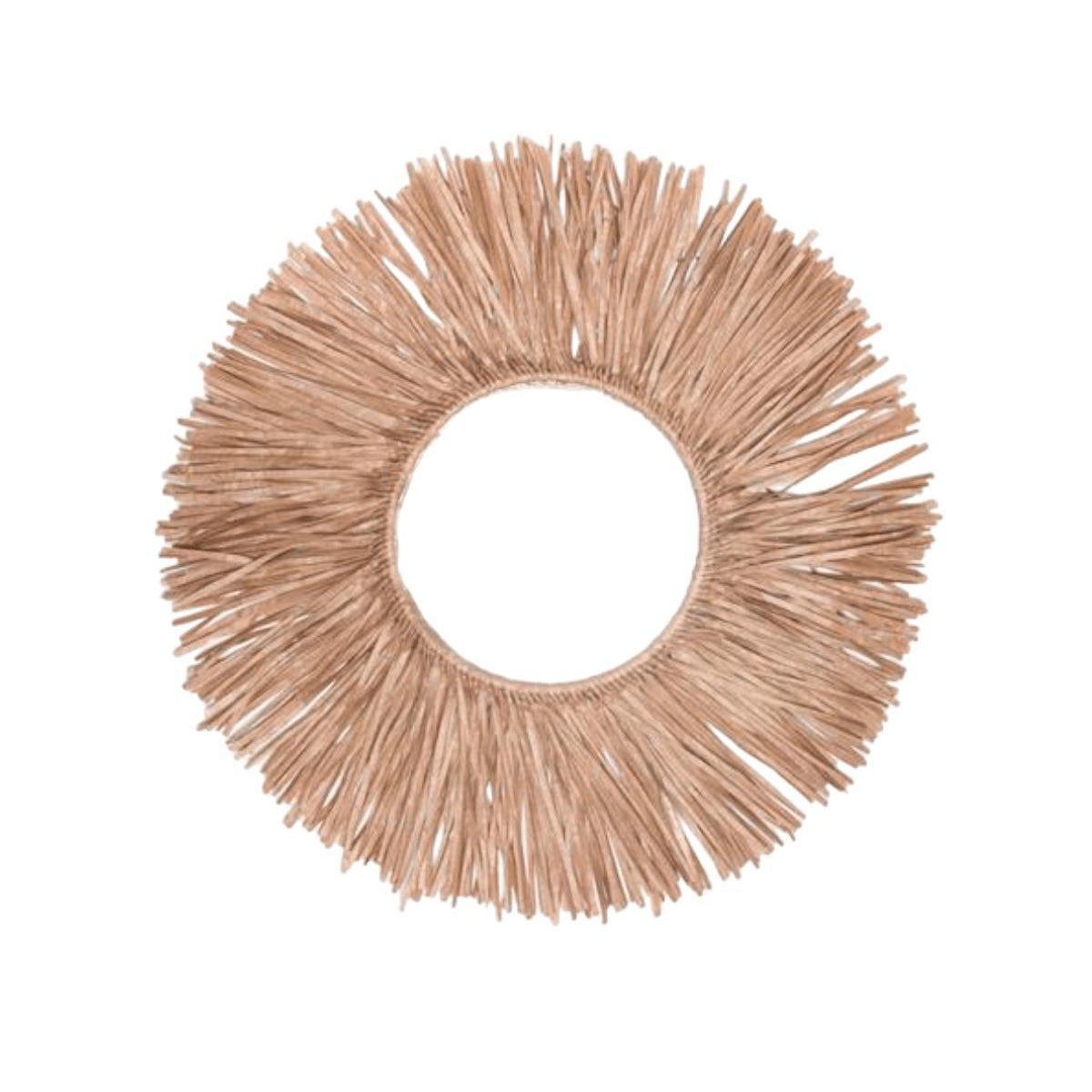 Decorative Raffia Mirror