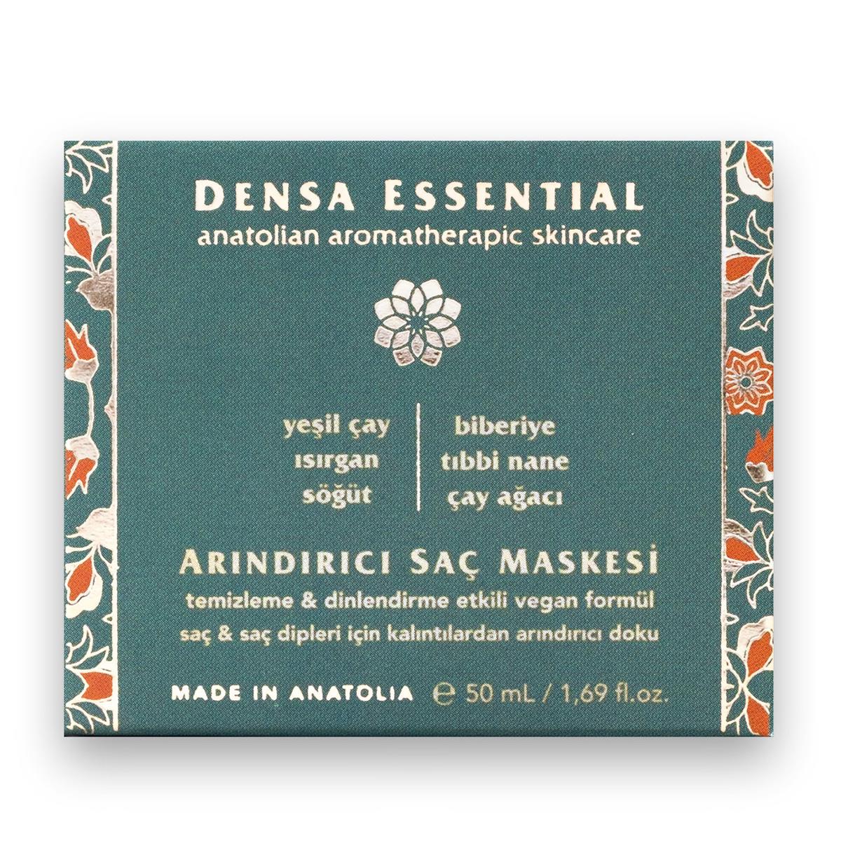 Densa Essential Detoks Saç Maskesi - Kepek ve Yağdan Arındırıcı, Temizleyici, Dinlendirme Etkili 50 ml