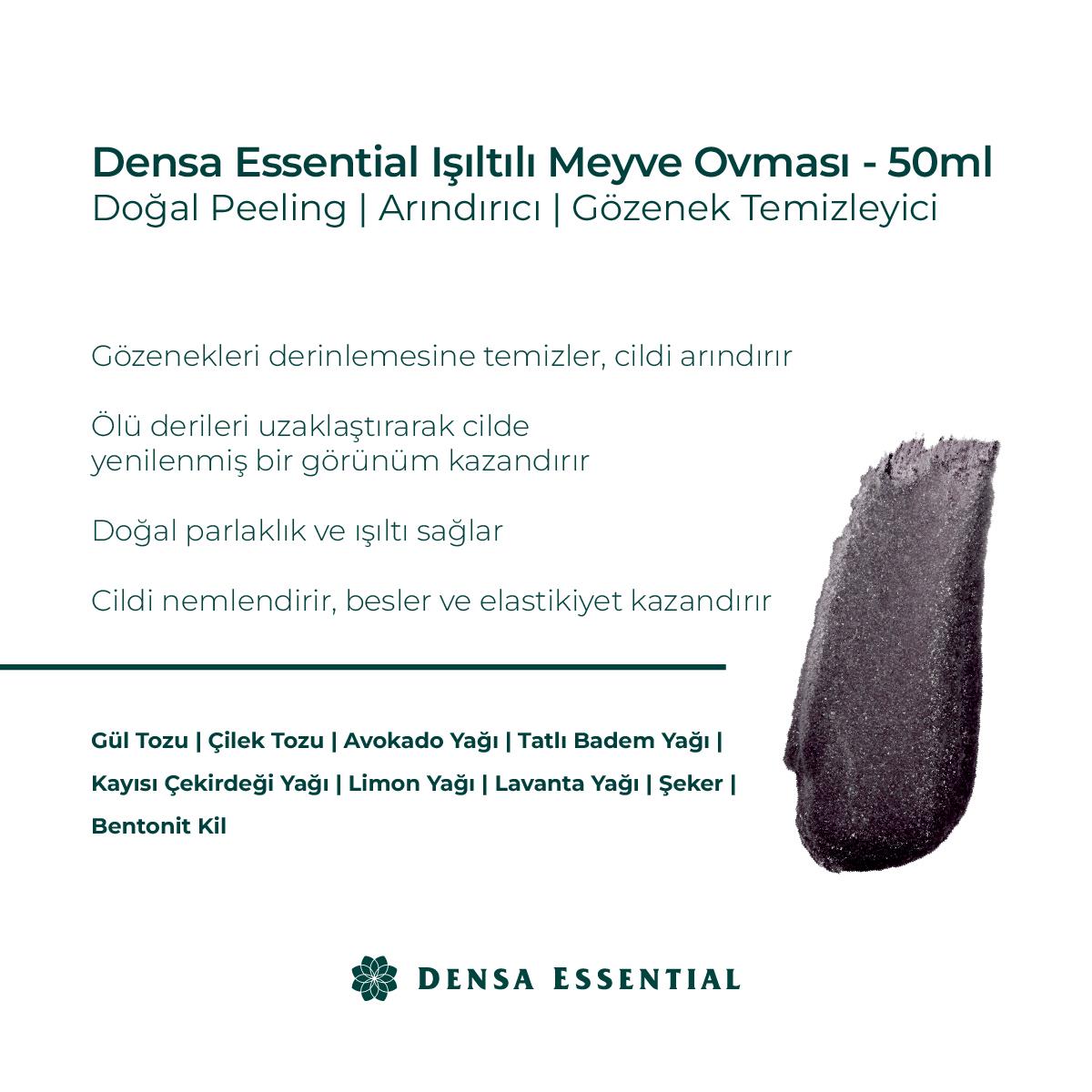 Densa Essential Işılıtılı Meyve Ovması - Doğal Peeling Etkili Arındırıcı & Gözenek Temizleyici 50 ml