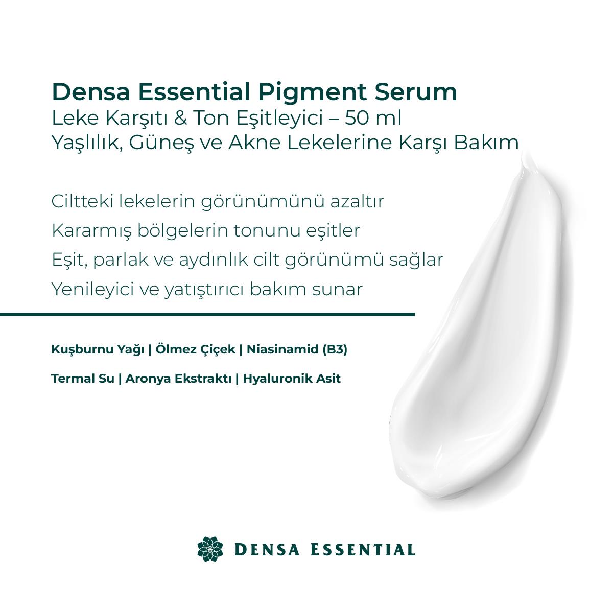Densa Essential Leke Karşıtı & Ton Eşitleyici Pigment Serum 50 ml Yaşlılık/Güneş/Akne/Sivilce/Lekelerini Hedefler