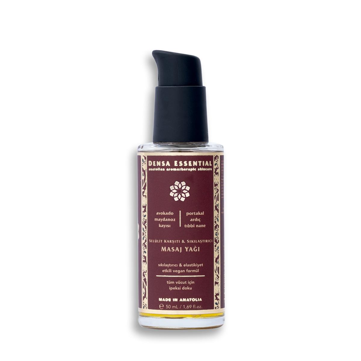 Densa Essential Selülit Karşıtı & Sıkılaştırıcı Masaj Yağı 50 ml Pürüzsüz/Yenilenmiş/Canlı/Sıkı Cilt Görünümü
