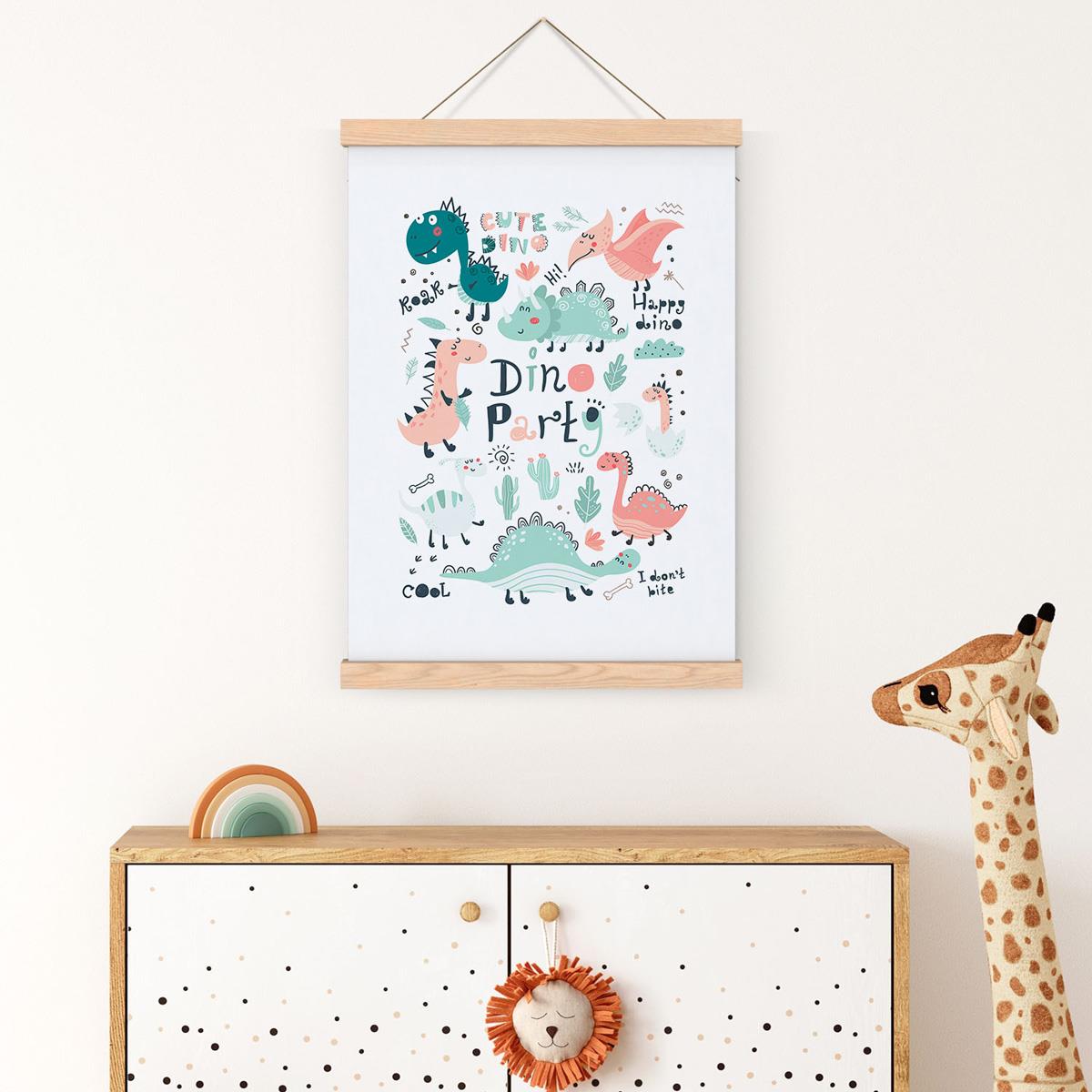 Dino Çerçeveli Poster