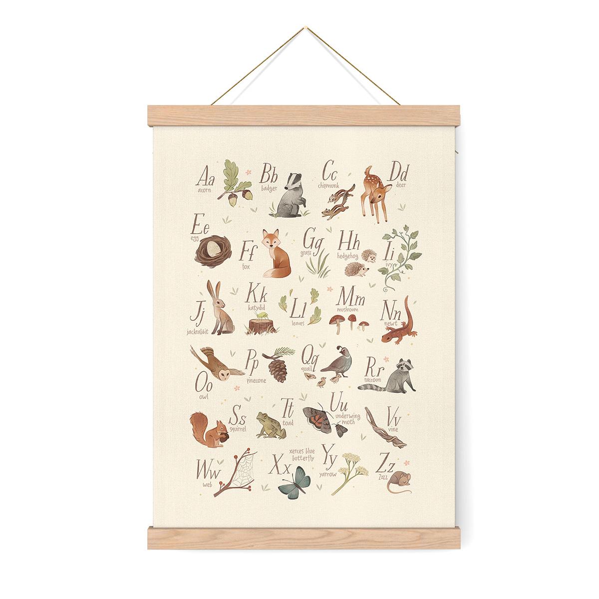 Doğa ve Alfabe Çerçeveli Poster