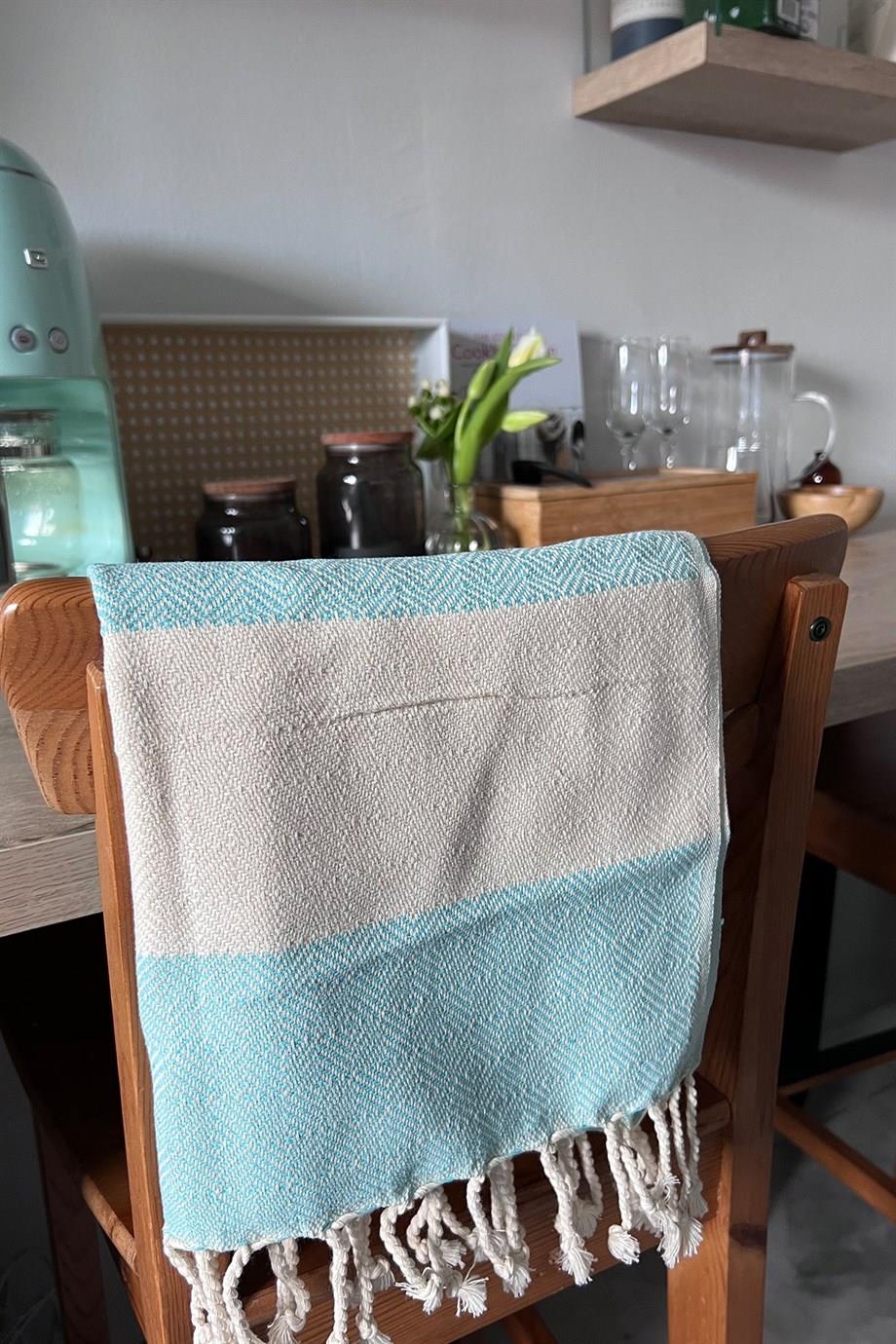 Elmas Desenli Mutfak Havlusu Mint Yeşili