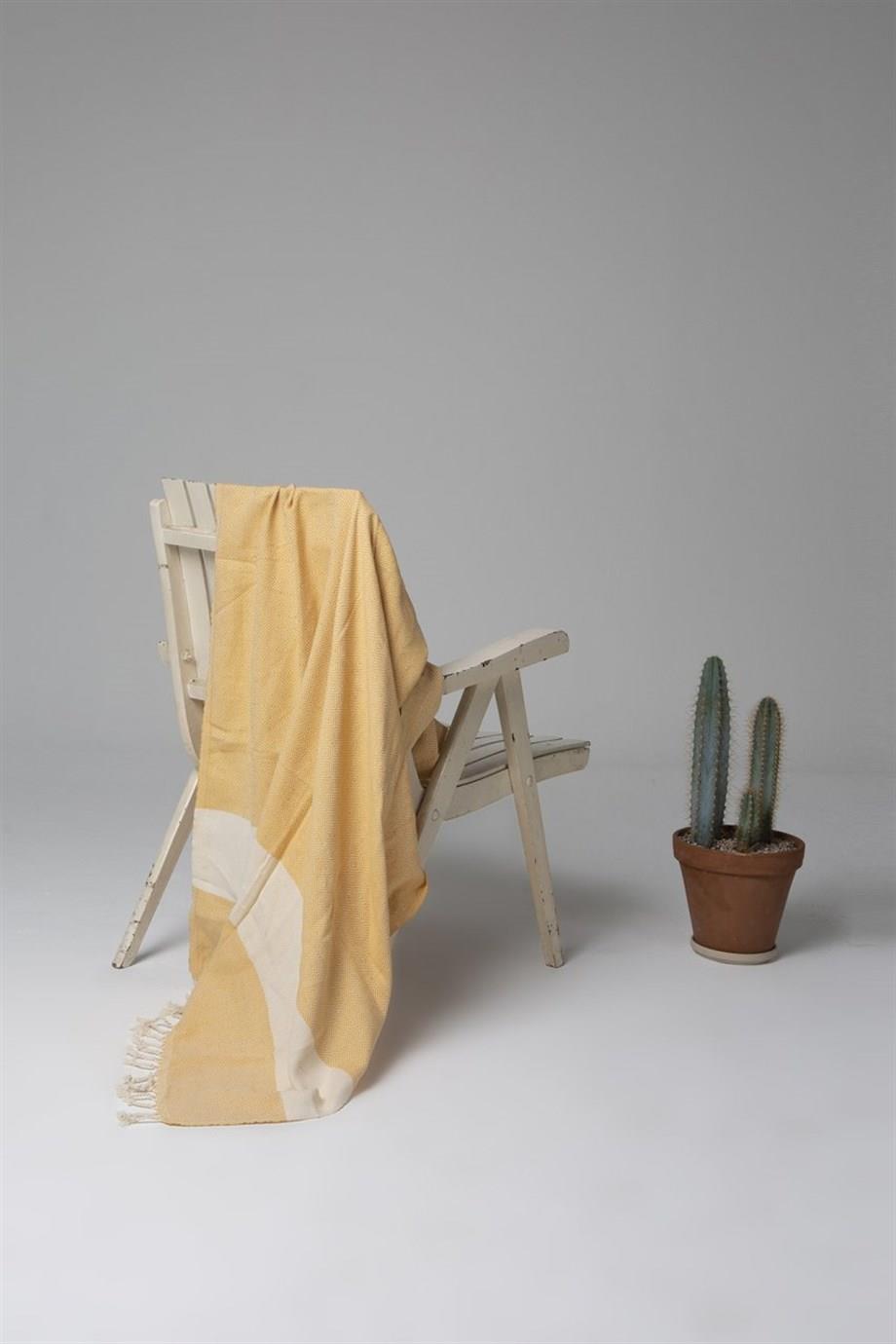 Elmas Desenli Peştamal Hardal