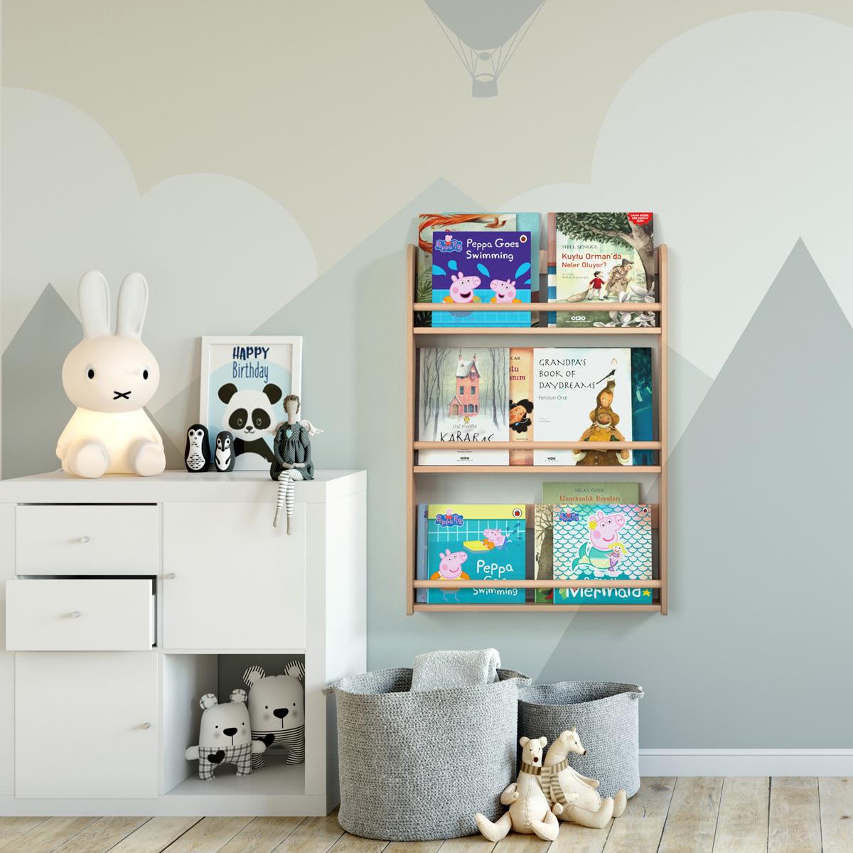 Fox 3'lü Duvar Rafı