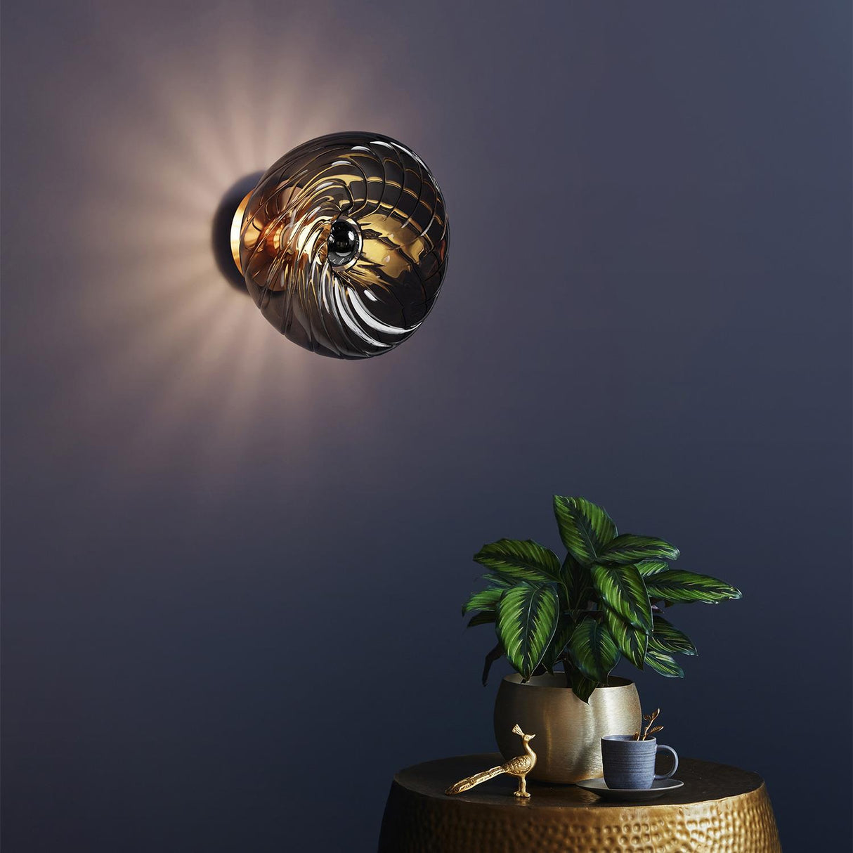 Füme Cam Pirinç Dönence Aplik