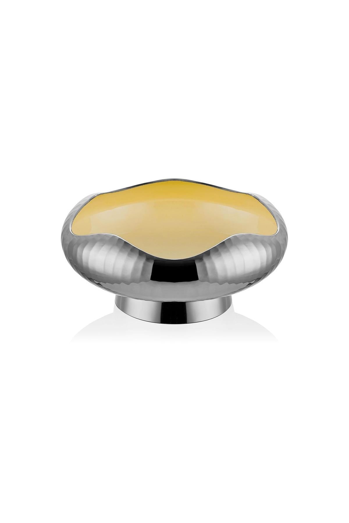 Gümüş Rengi Dekoratif Kase 20 cm