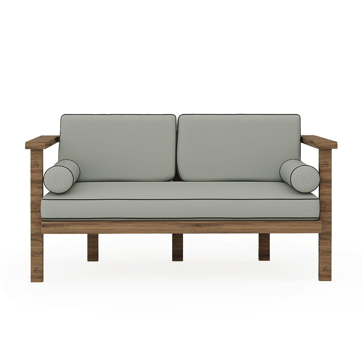 Harmony Iroko Wooden Two Seater Sofa