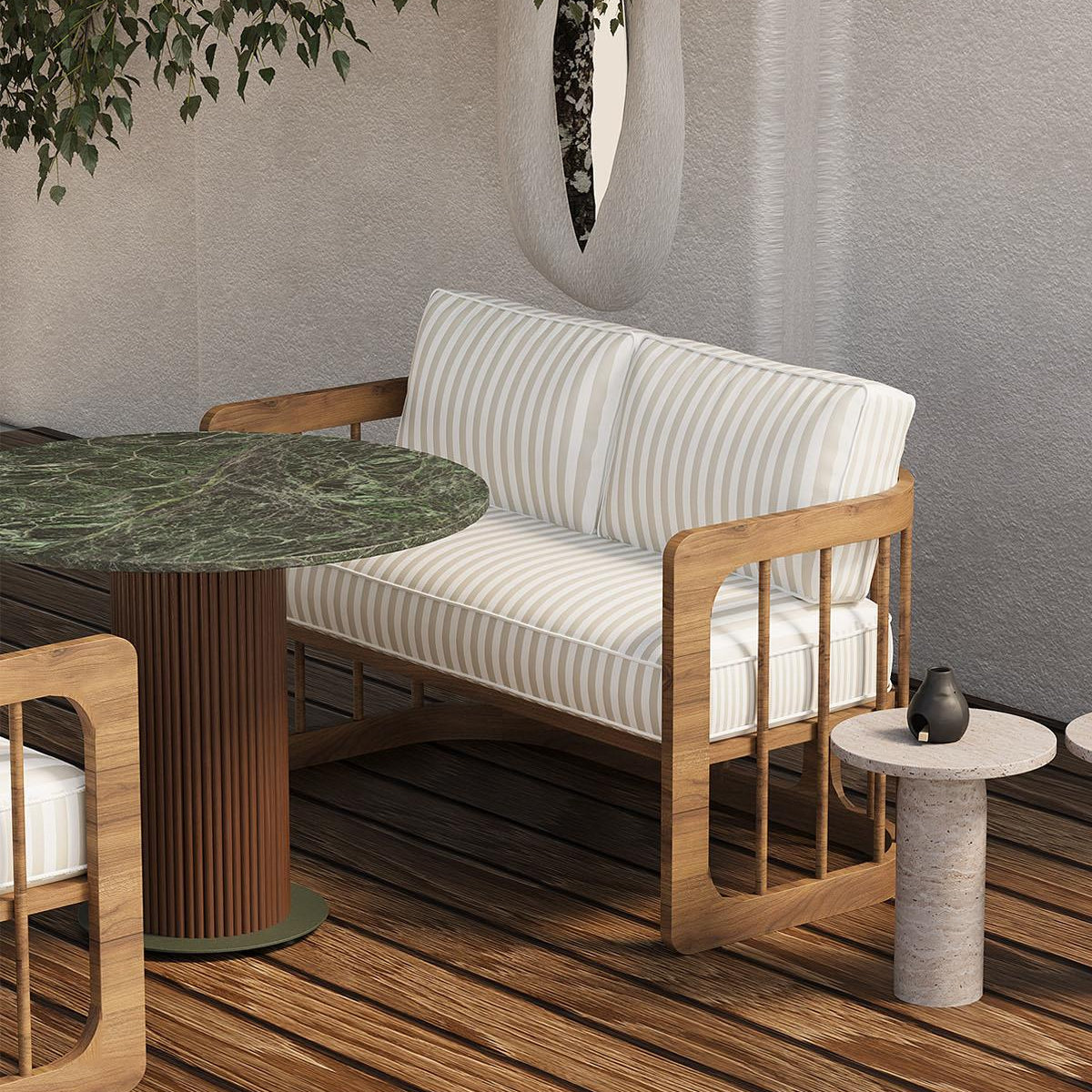Iroko Cozy Double Garden Sofa
