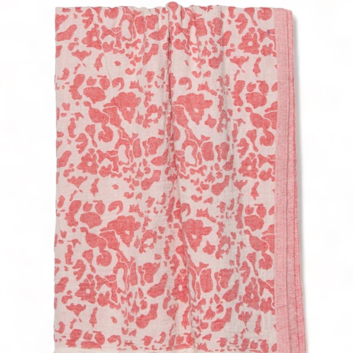 Jacquard Sofa Throw Red