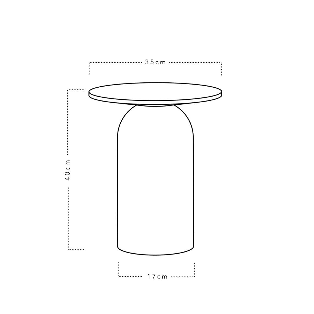 Kabu Metal Coffee Table Tile Color 40cm