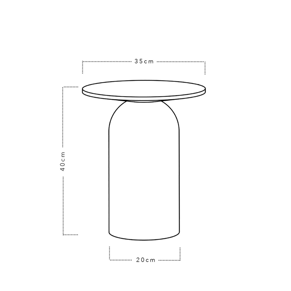 Kabu Sehpa Ceviz 40cm