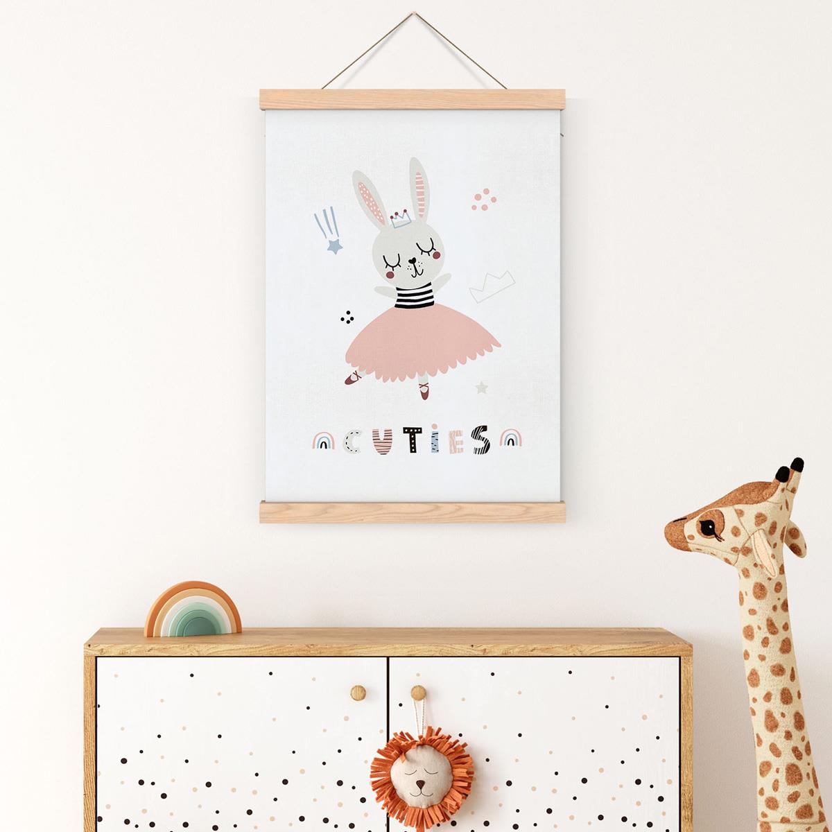 Kız Tavşan Çerçeveli Poster