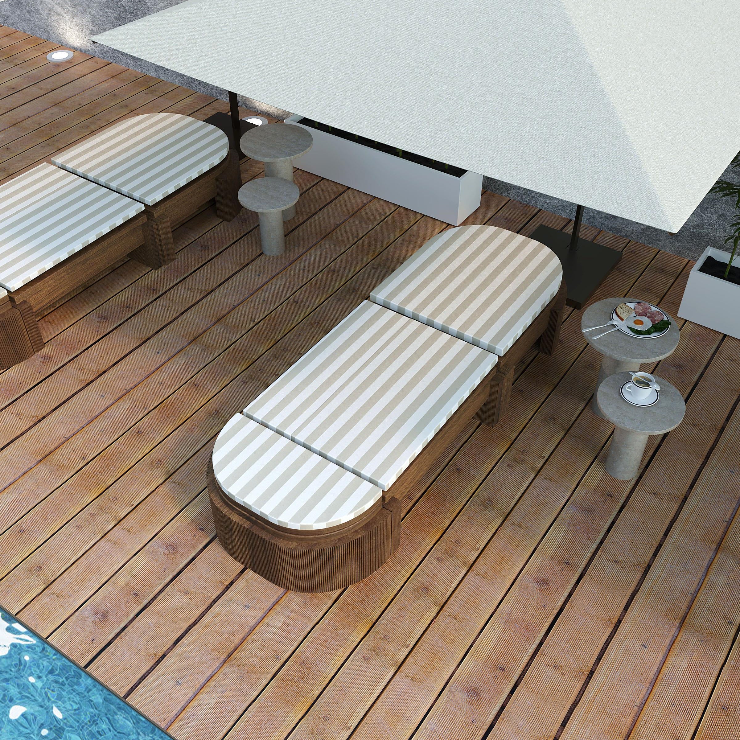 Marina Iroko Sunbed