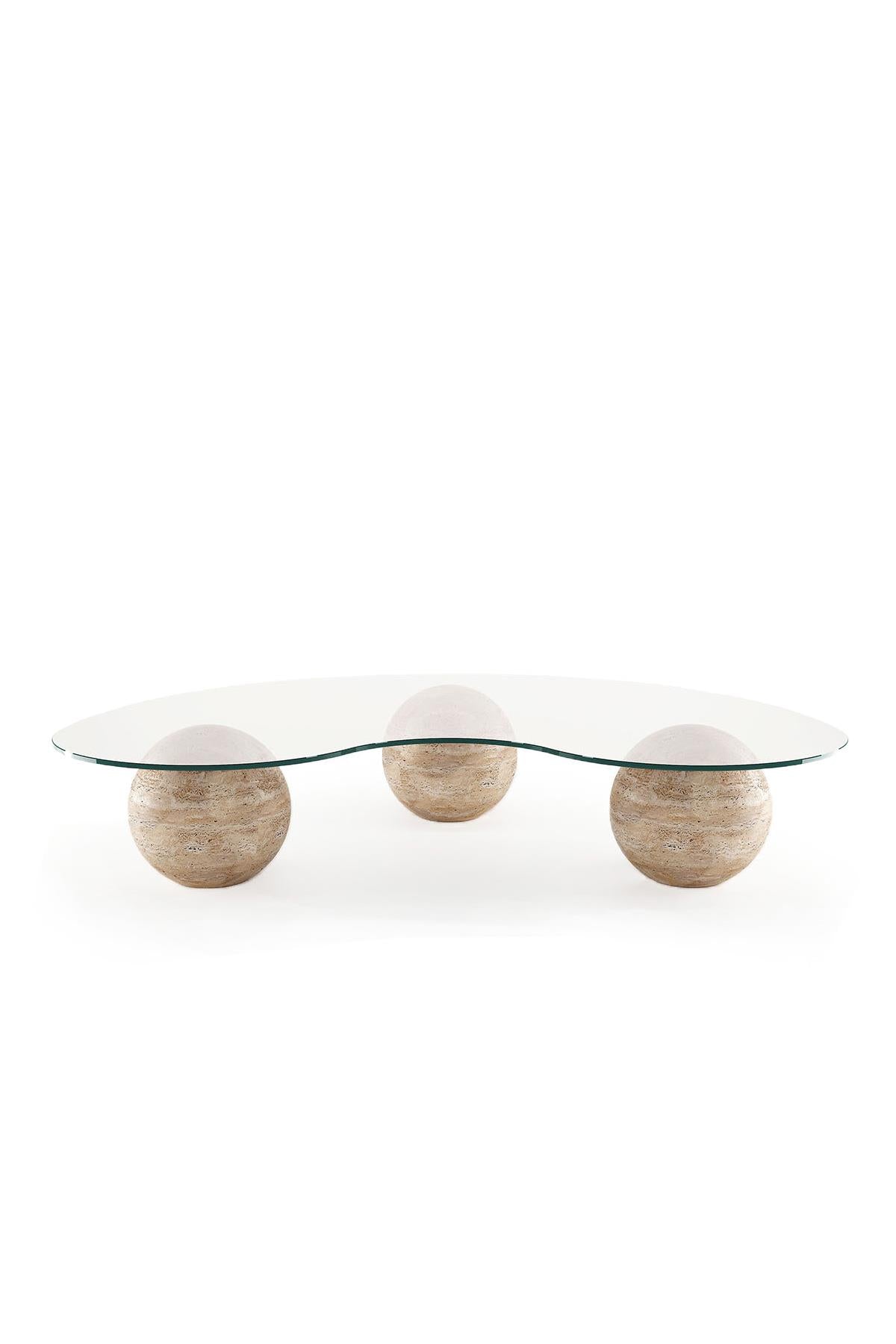 Minimal Traverten Orta Sehpa