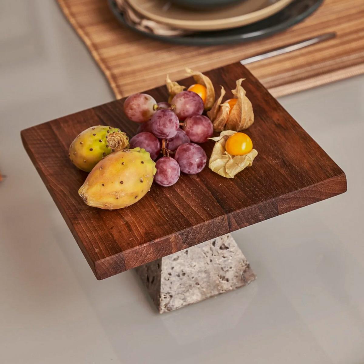 Modra Ceviz Kare Sunumluk