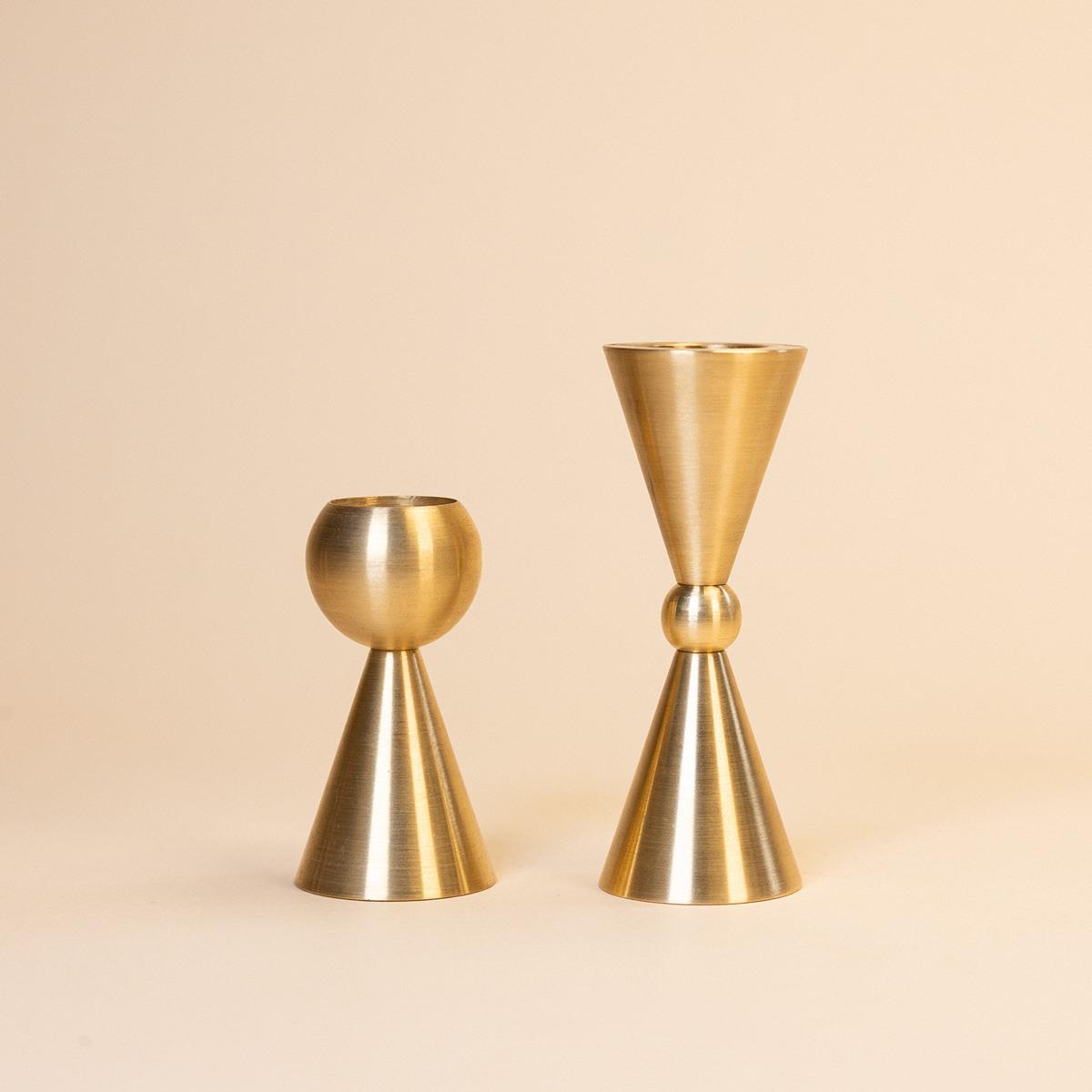 Brass Handmade Minimal Taper Candle Holder