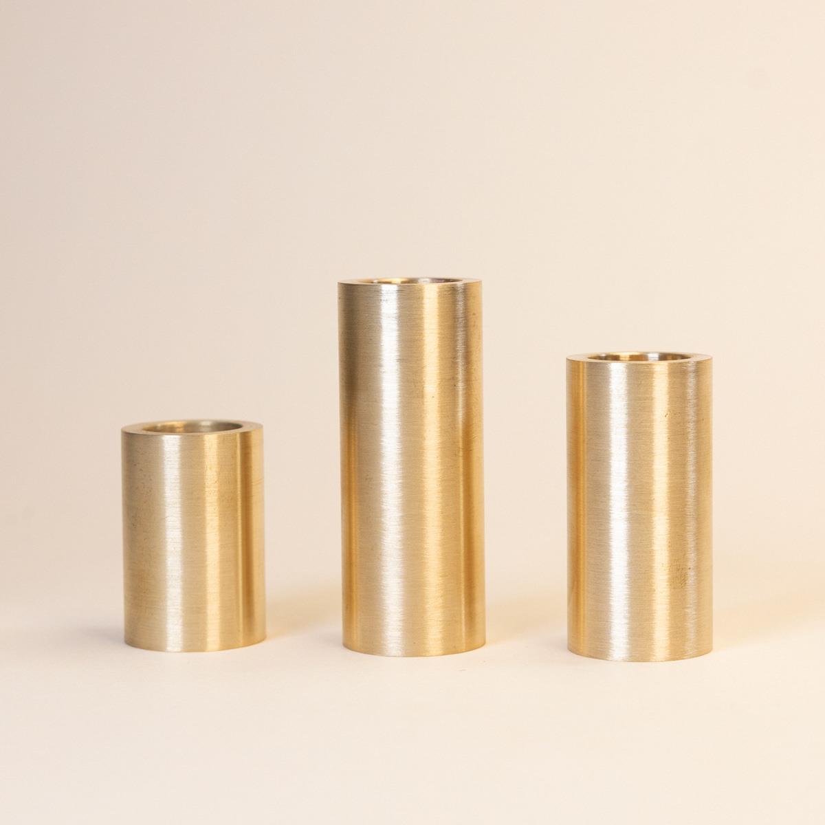 Ravello Brass 3-Piece Candlestick