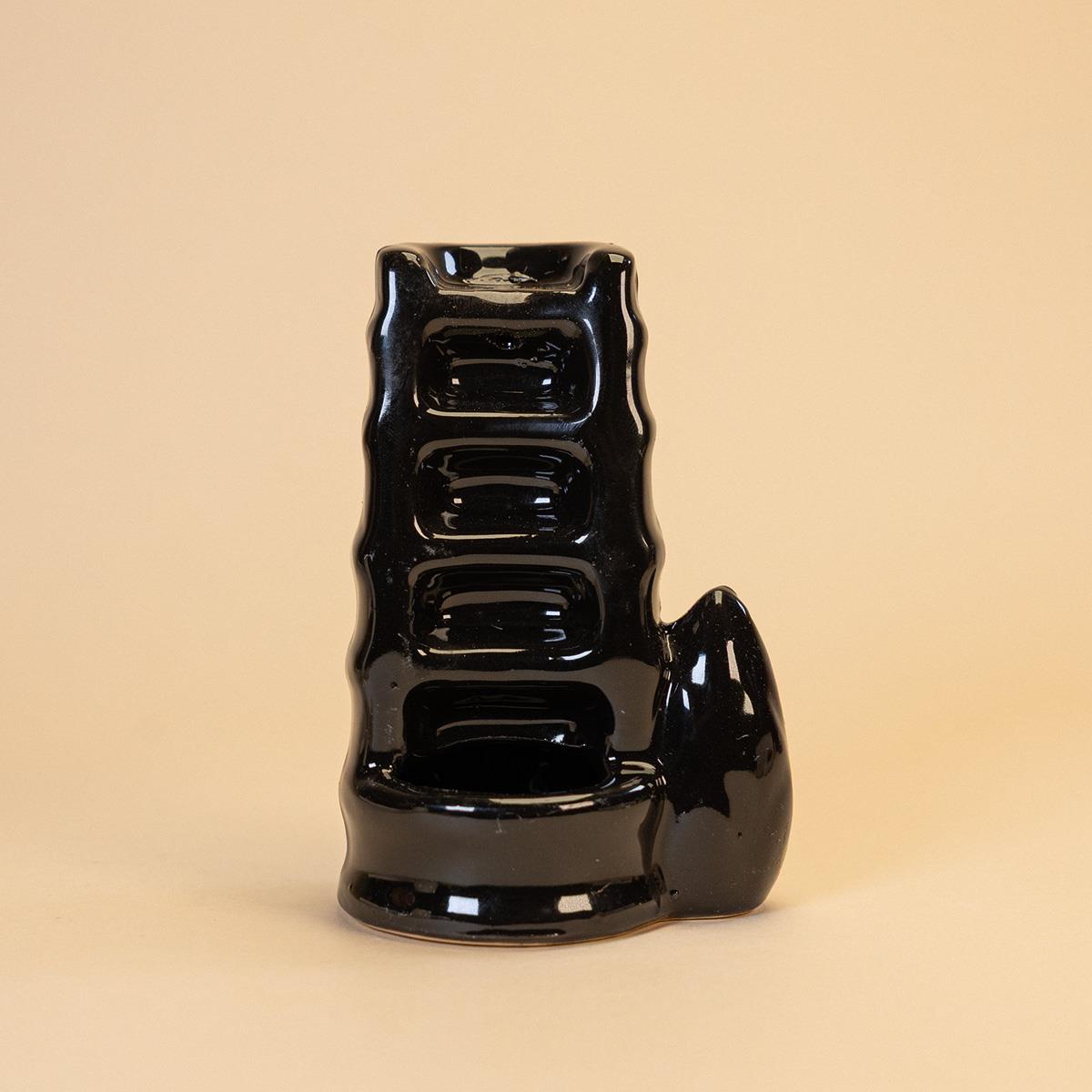 Relax Seramik Geri Akış Tütsülük Siyah