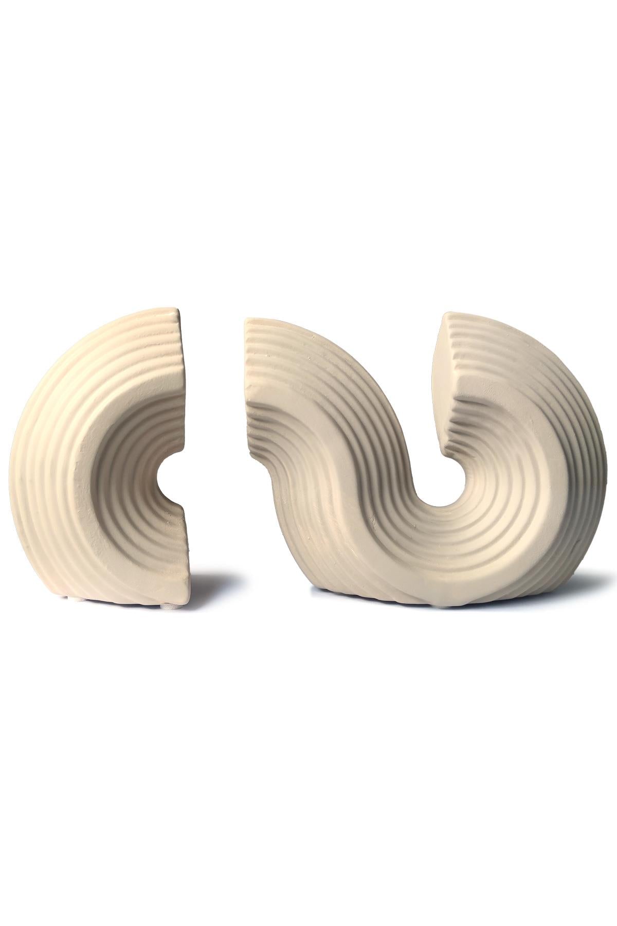 Seramik S Tasarım Kitap Tutucu