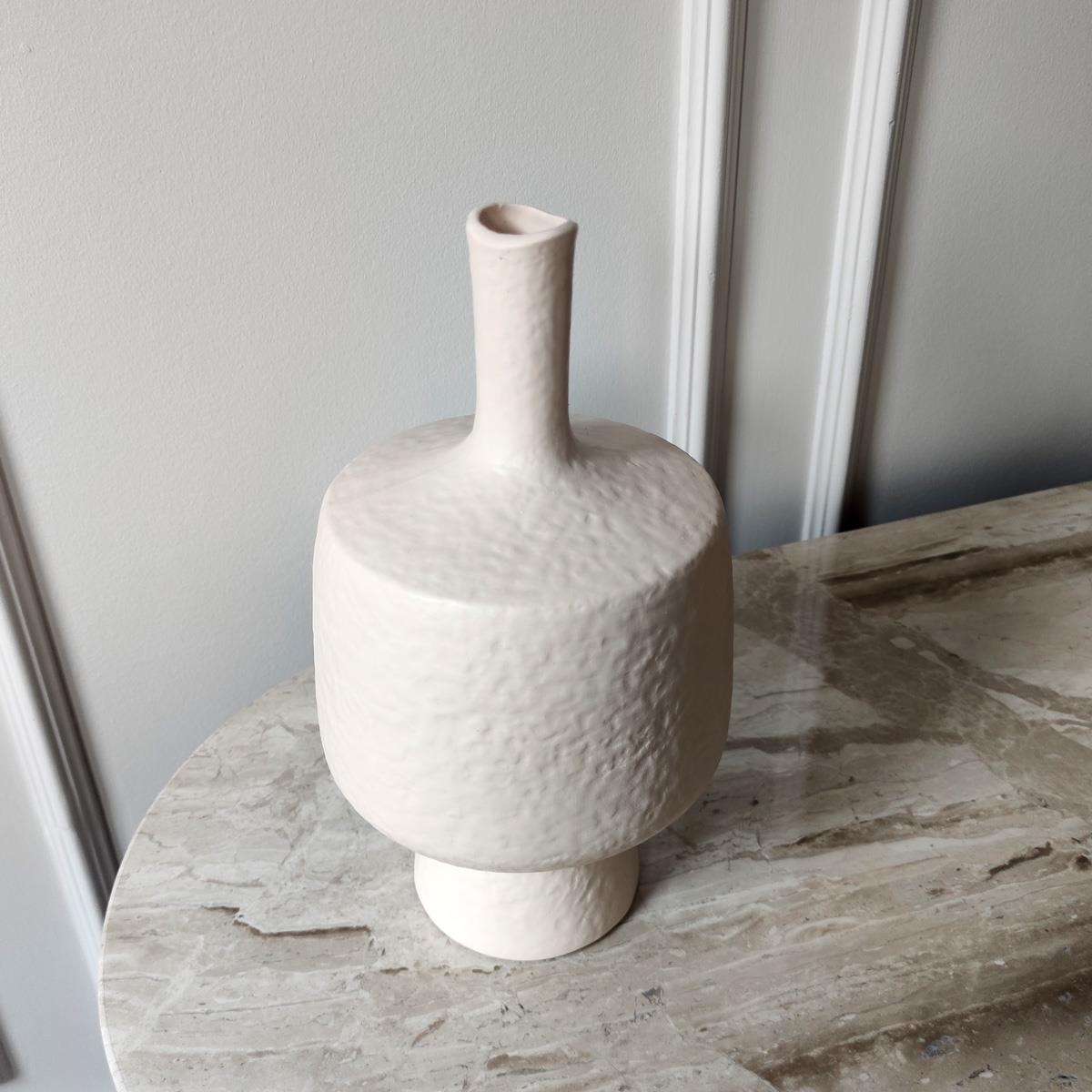 Seramik Vazo Beyaz