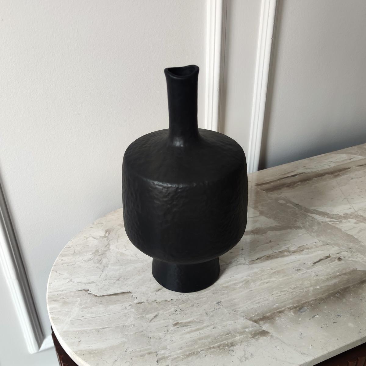 Seramik Vazo Siyah
