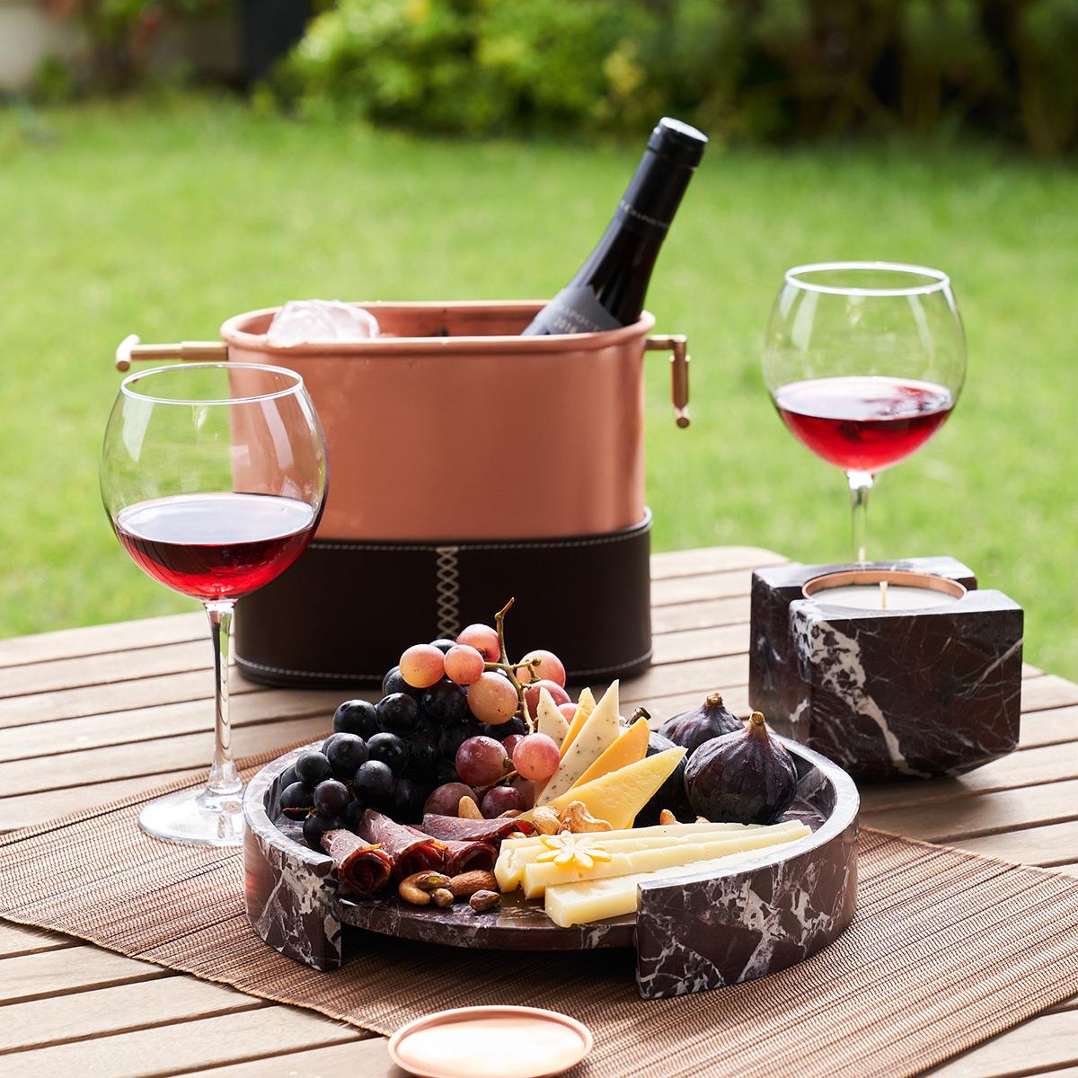 Solid Ela Mermer Peynir ve Sunum Tepsisi