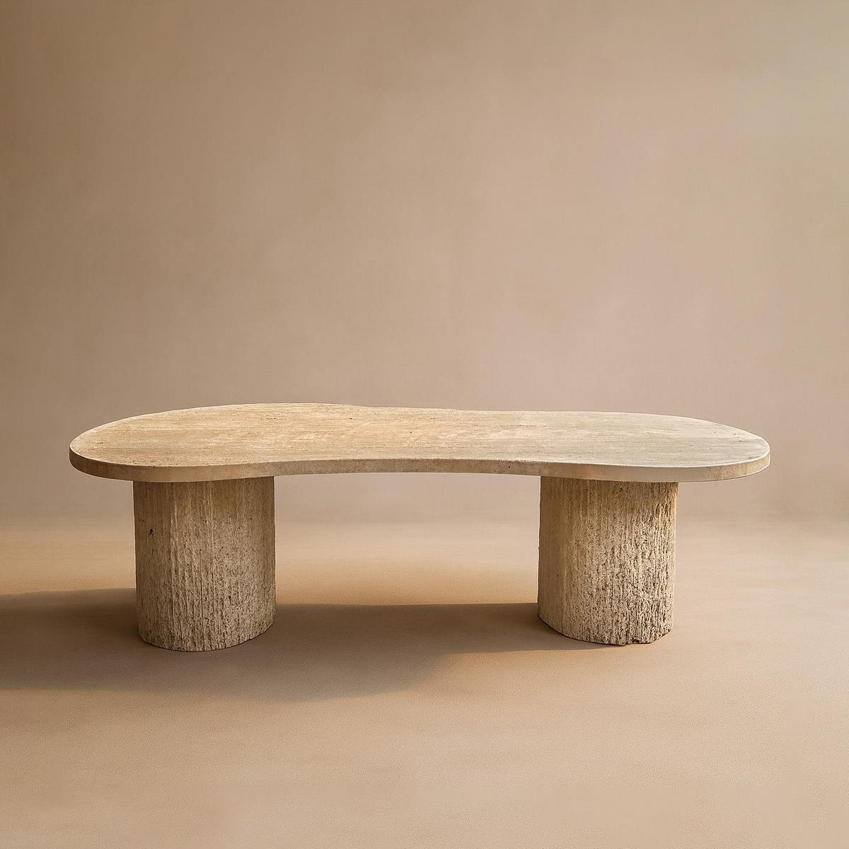 Striped Travertine Coffee Table