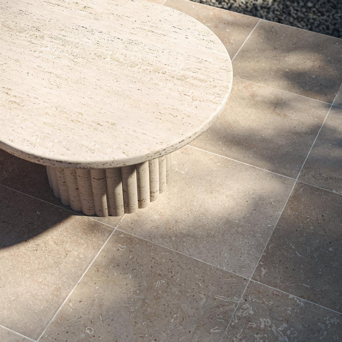 Sunny Travertine Coffee Table