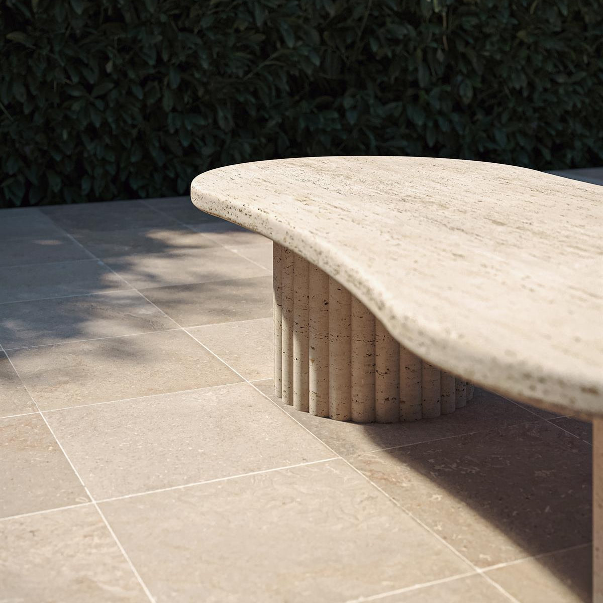 Sunny Travertine Coffee Table