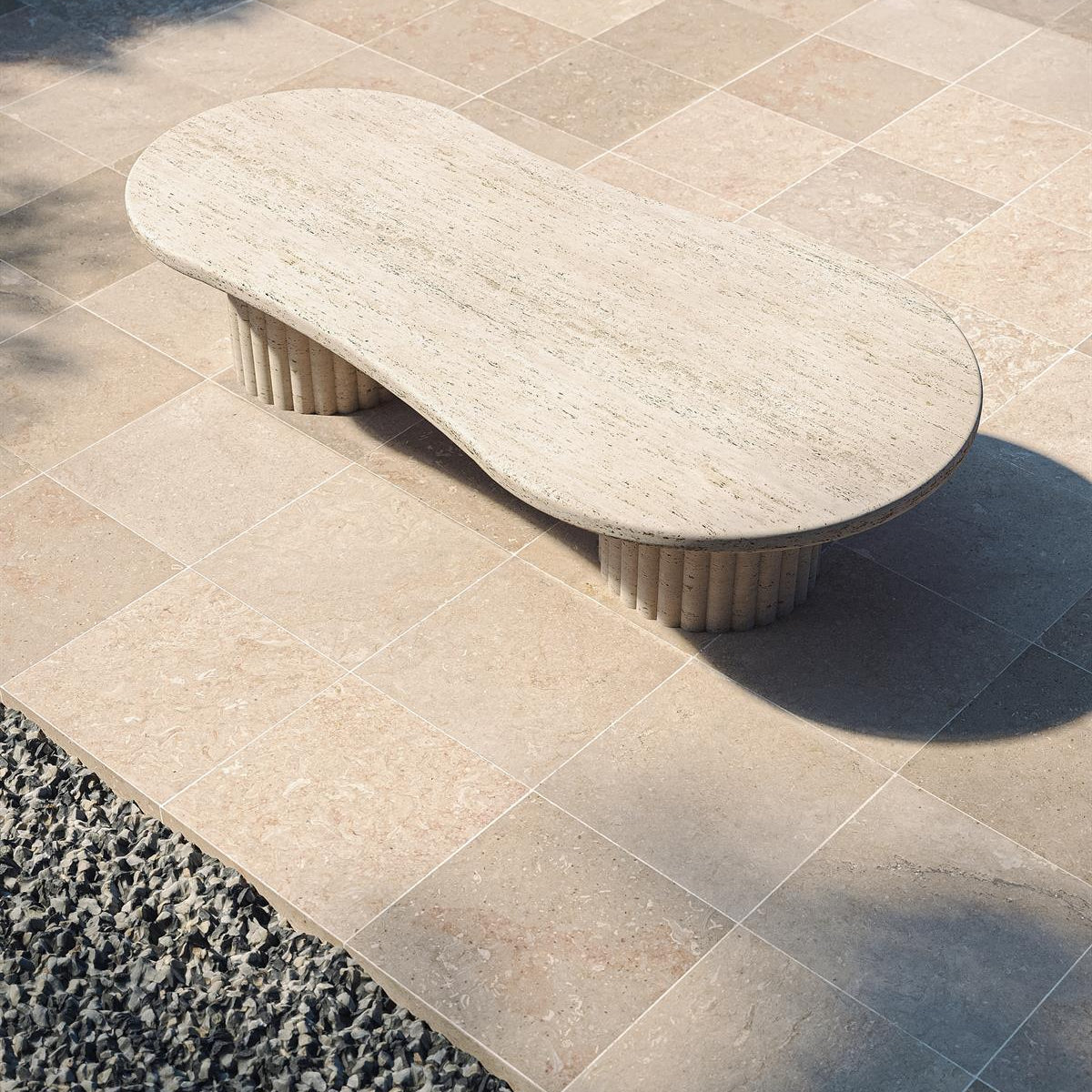 Sunny Travertine Coffee Table