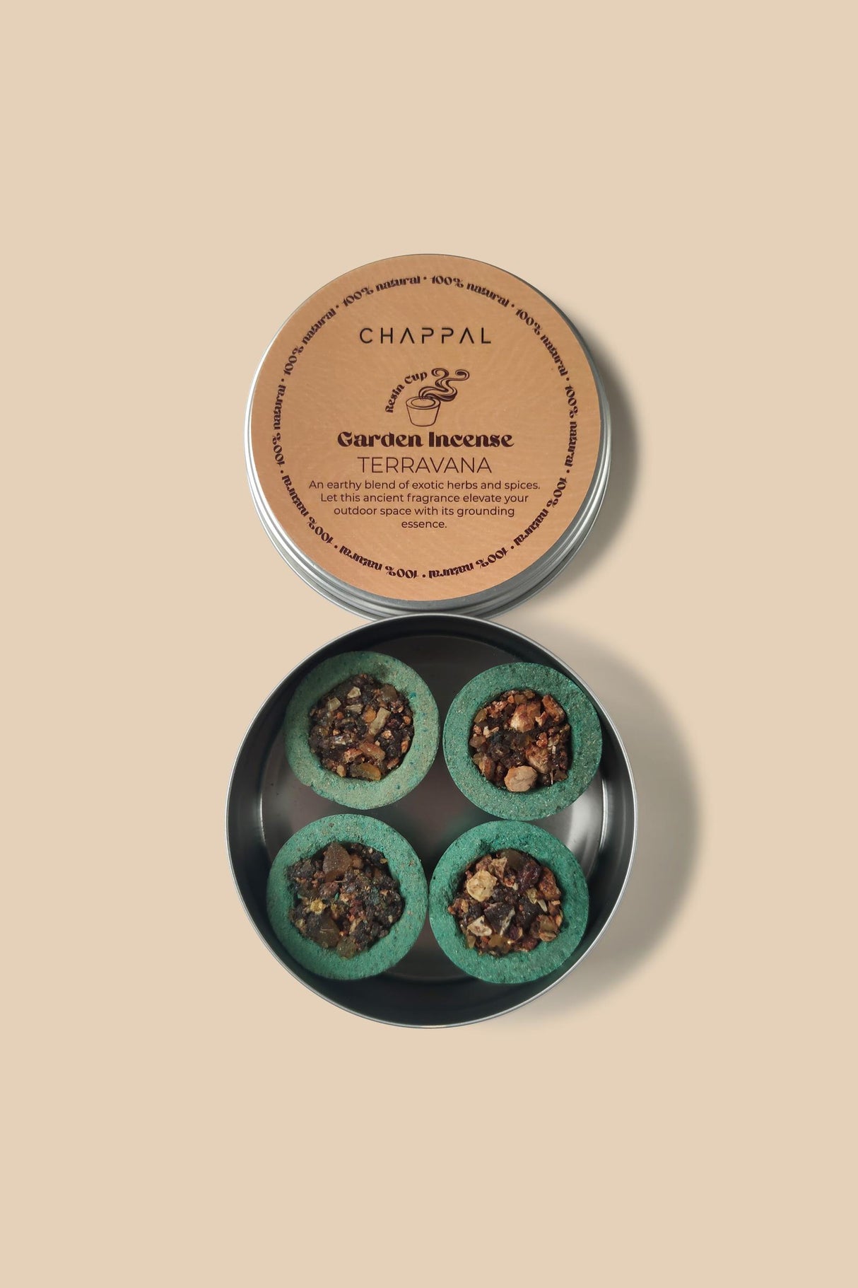 Terravana Garden Incense 4 Resin Cup