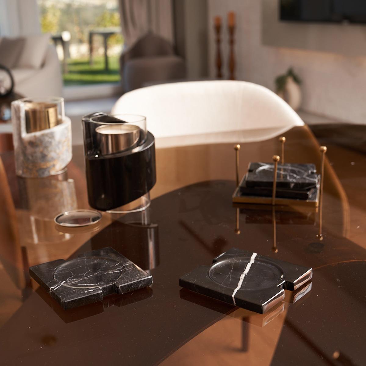 Timeless Toro Mermer Bardak Altığı