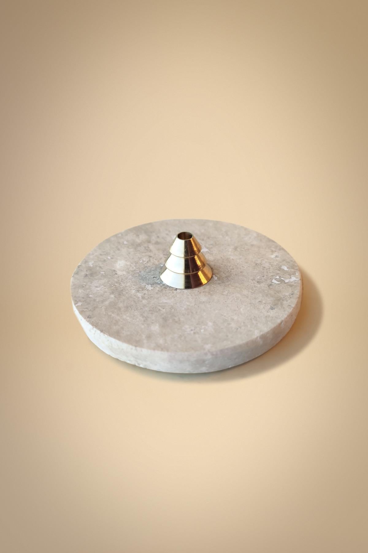 Travertine Tree Brass Stick Incense Burner