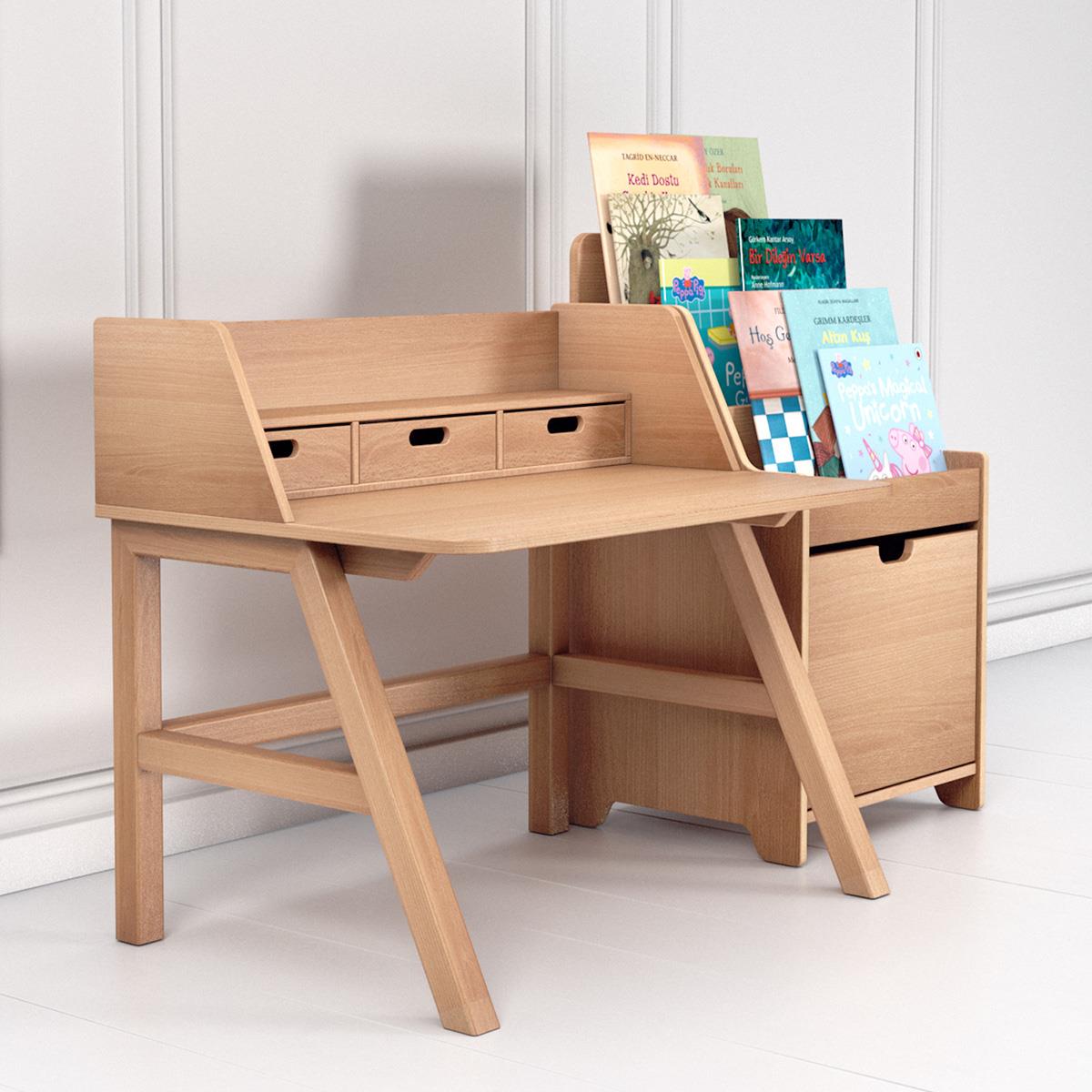 Vintage Çocuk Çalışma Masası
