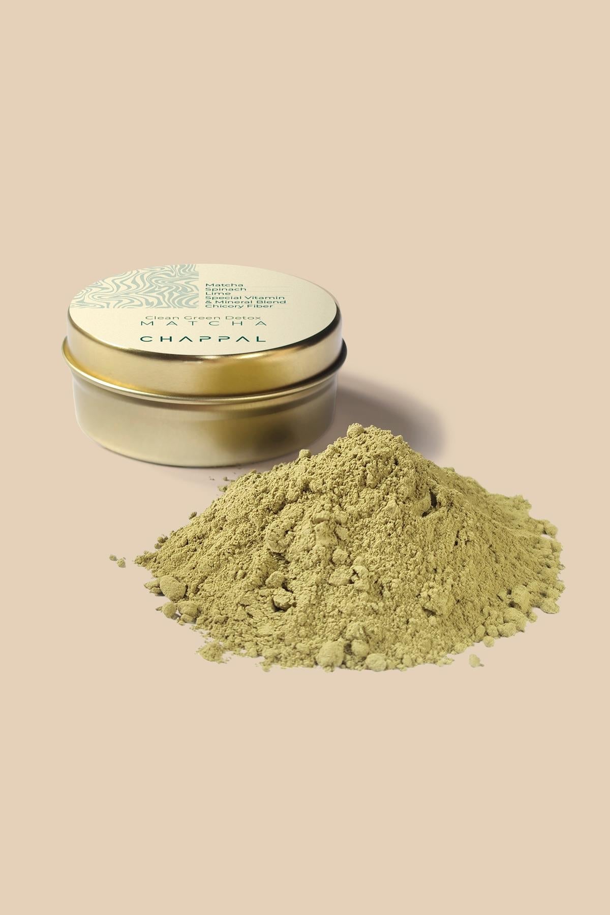 Clean Green Detox matcha karışımı ürün paketi