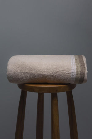Set of 2 Bordered Towels Brown