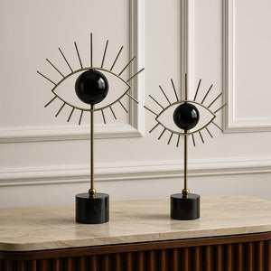 2'li Evil Eye Obje Siyah