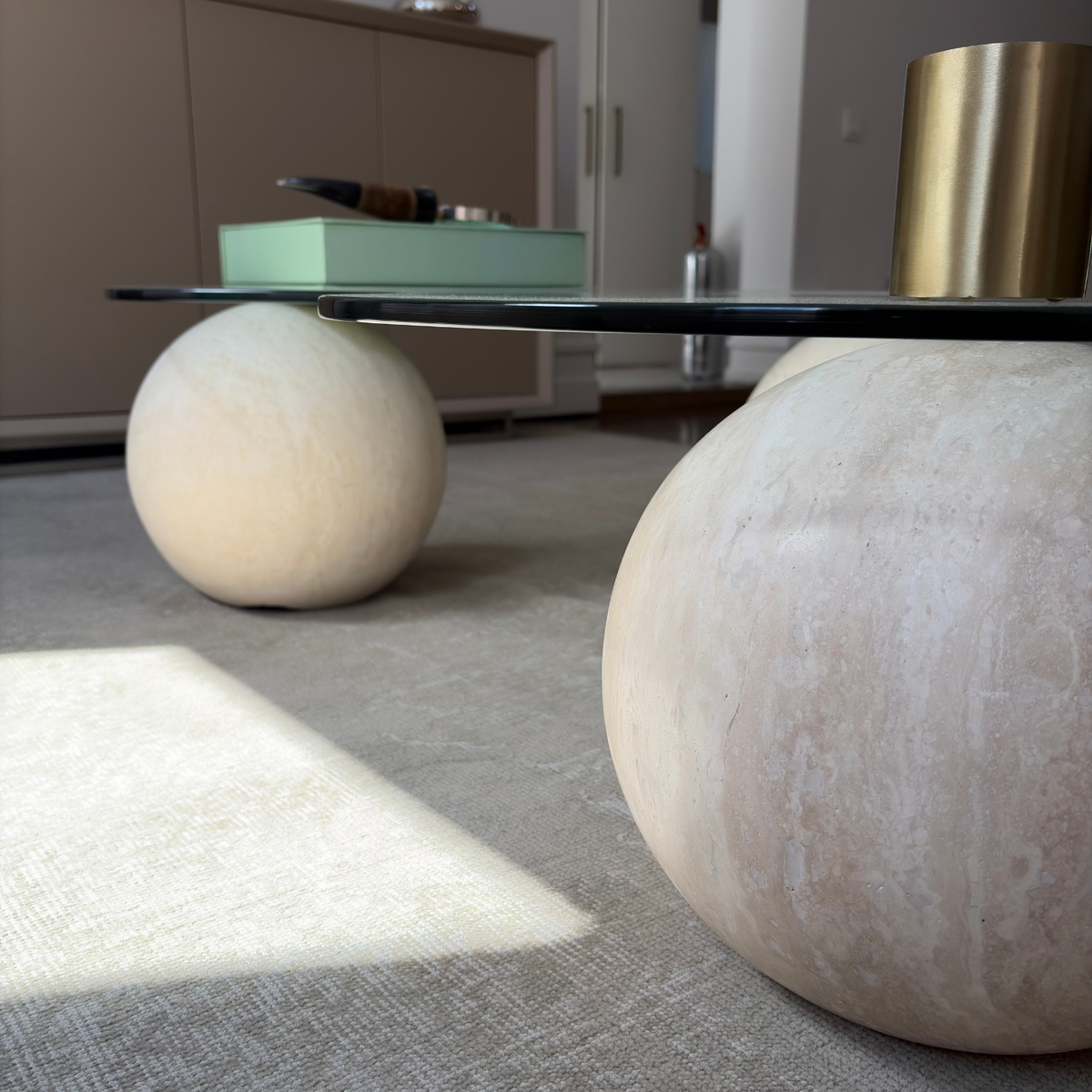 Minimal Travertine Coffee Table(without variant)
