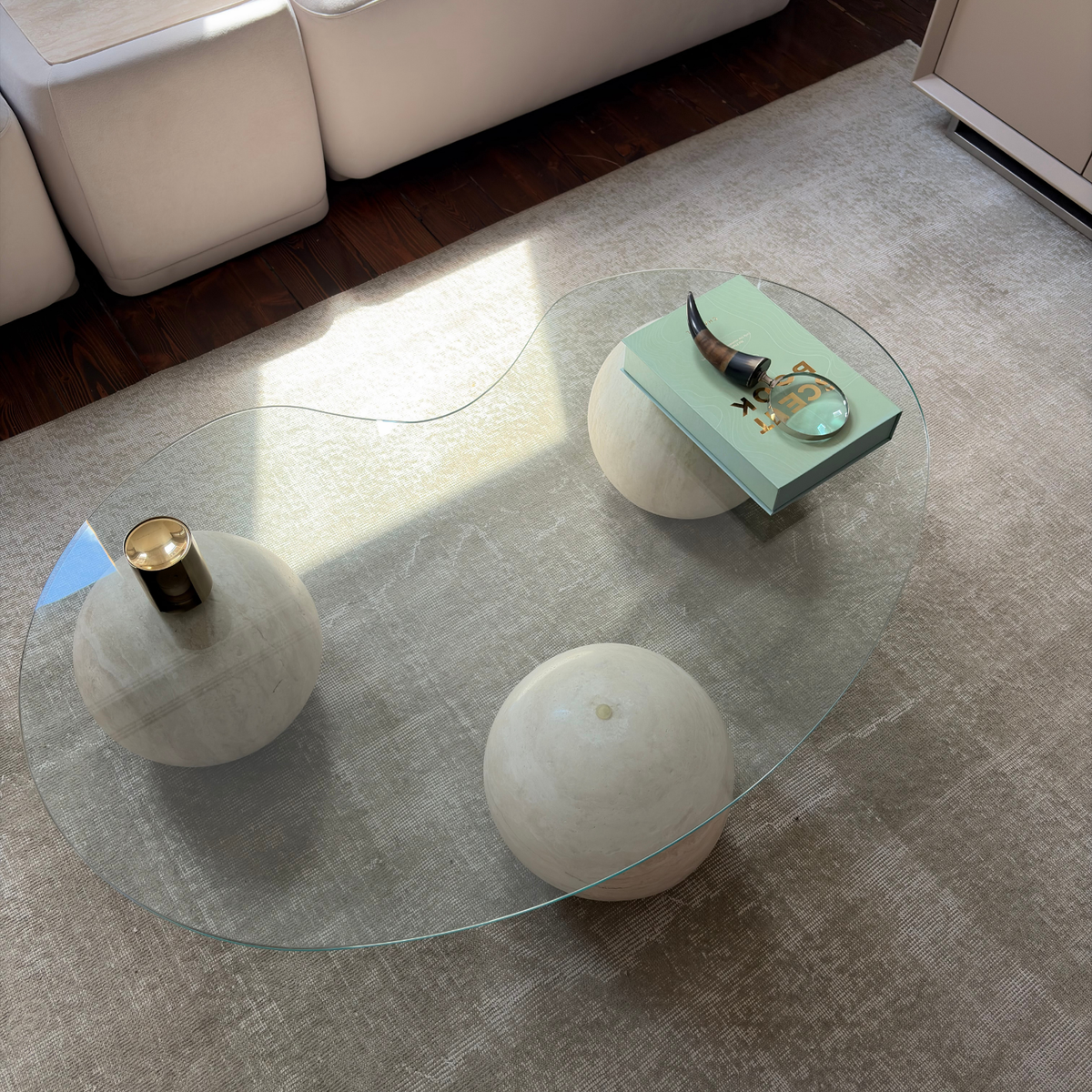 Minimal Travertine Coffee Table(without variant)