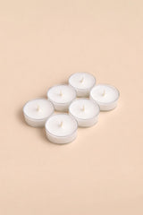 Tealight Mum Beyaz Şeffaf 6 Adet - Chappal
