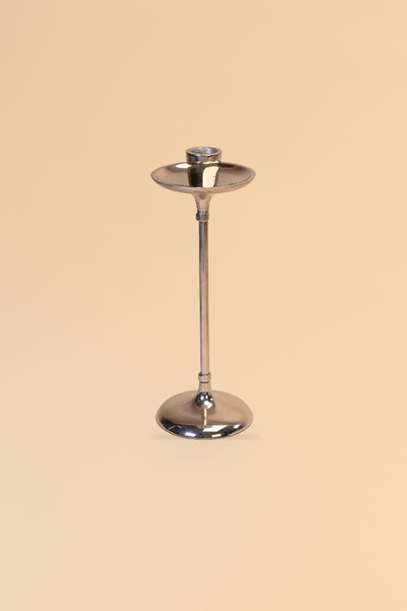 Metal Şamdan Gümüş Rengi 24 cm