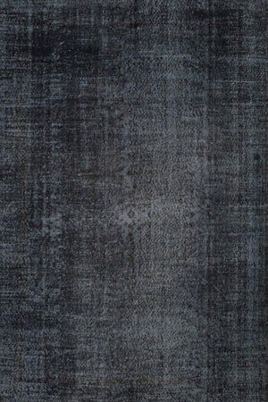 Antique Patterned Black Hand Woven Carpet